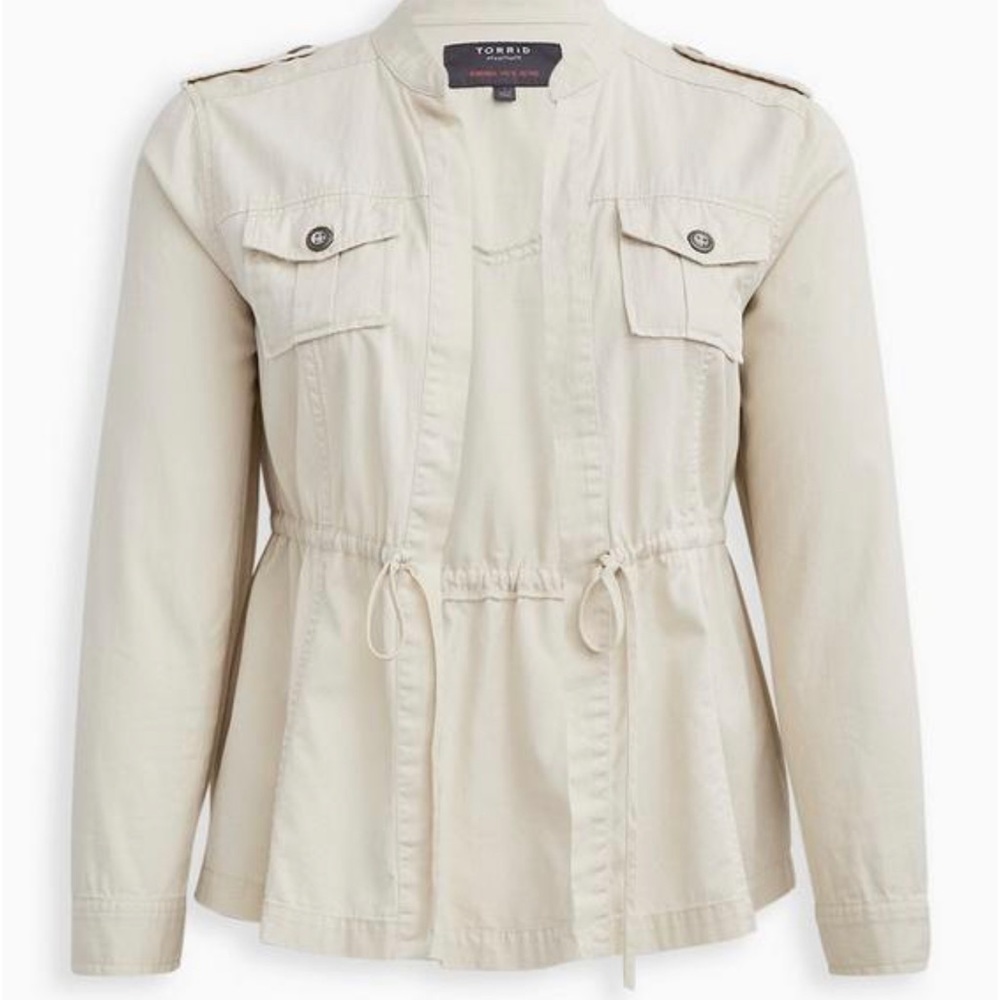 NWT Torrid Twill Peplum Jacket